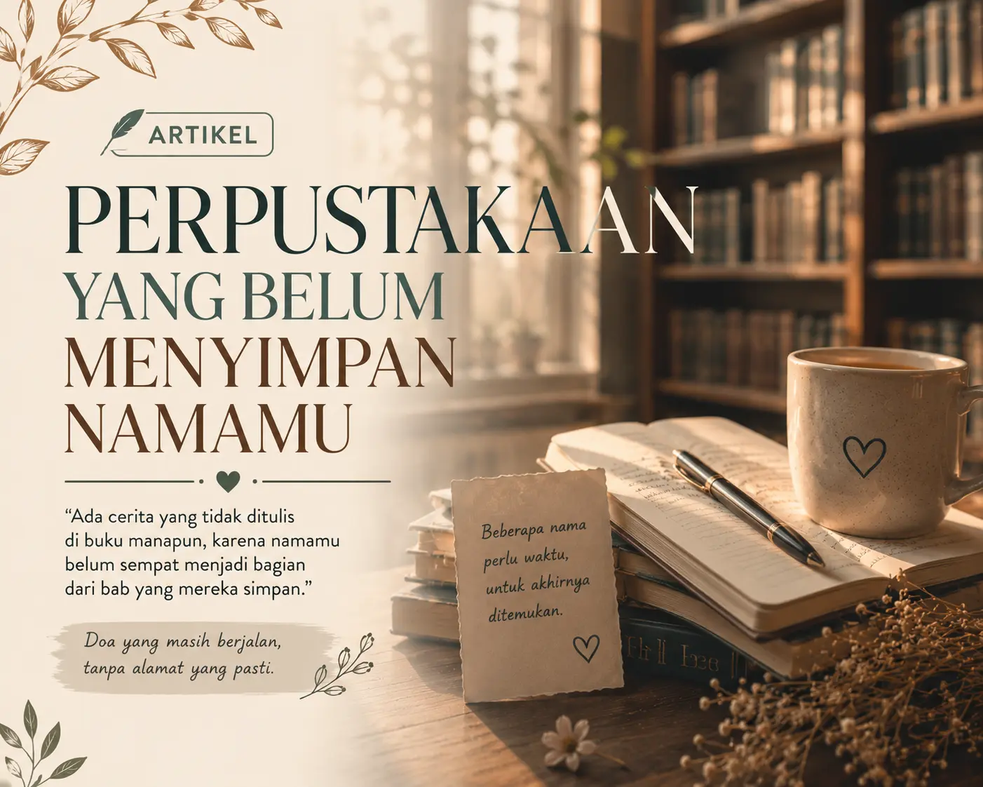 PERPUSTAKAAN  YANGBELUM MENYIMPAN NAMAMU